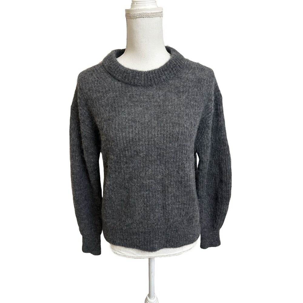 Everlane Women's XXS Dark Gray Alpaca Crewneck Sweater